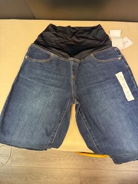 Isabel Maternity Dark Blue Denim Jeans with Super Stretch Waistband 29” inseam